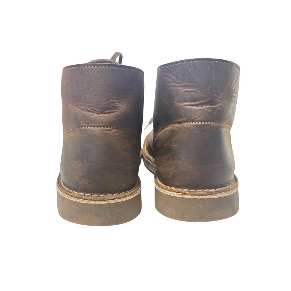 Clarks Bushacre 2 Chukka Boots Mens 10 Beeswax Brown Leather Good Ankle Boot‎